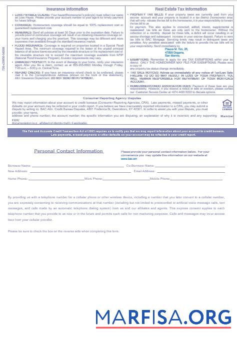 Printable San Marino Banca Agricole Commerciale mortgage statement in Word and PDF formats 3 example